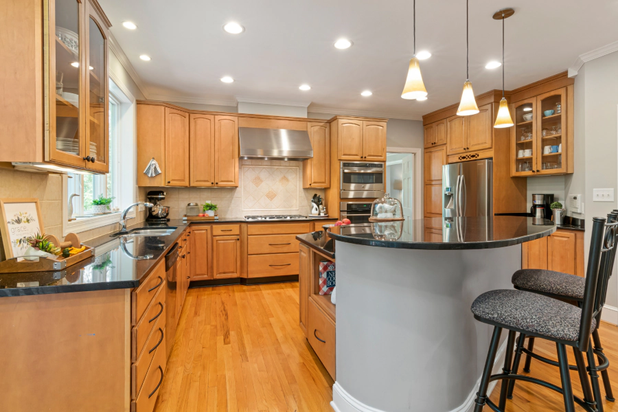 wooden kitchen cabinets